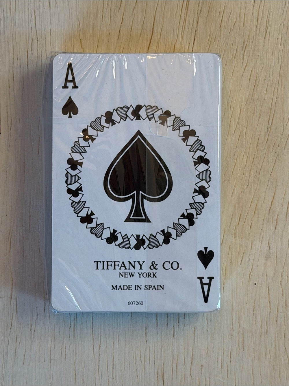 NWT SEALED Tiffany & Co. Ace of Spades Playing Cards - Black and White